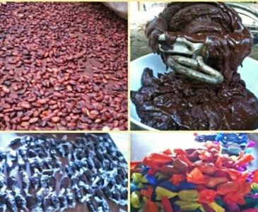 Productos derivados de cacao orgánico producidos por ASOPAC.